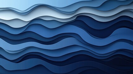 Fototapeta premium Abstract background with dark blue and gray tones, featuring flowing shapes of fabric or waves