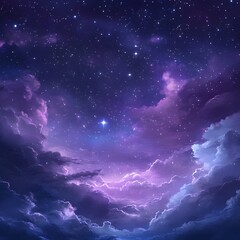 Obraz premium Starry night cloudscape