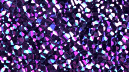 Abstract multi colored crystal background. Luxury reflective diamond theme backdrop.