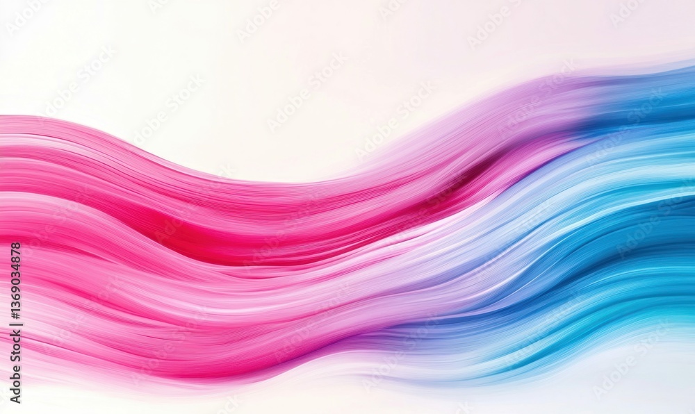 Aufkleber abstract waves of pink and blue create a captivating visual with dynamic, flowing lines and vibrant 