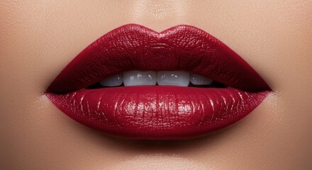 Obraz premium Vibrant Bordeaux Lips