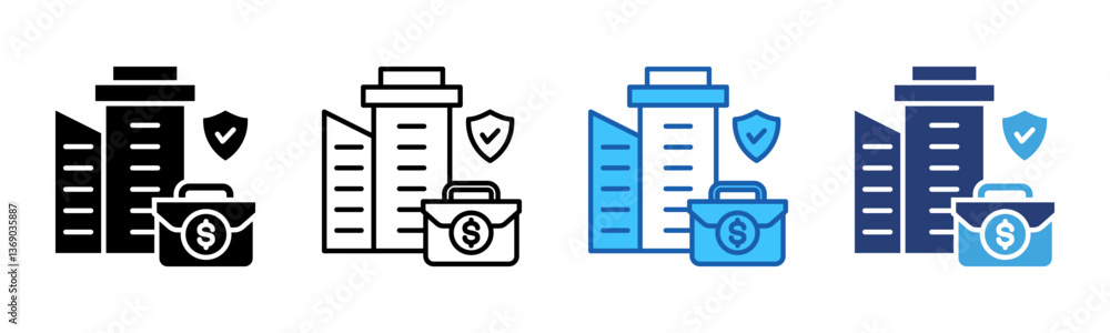 Poster indemnity icon sheet multiple style collection