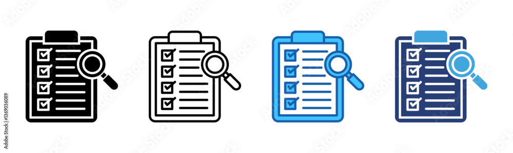 Poster Evaluation icon sheet multiple style collection