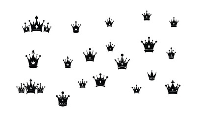 set of crowns vector
