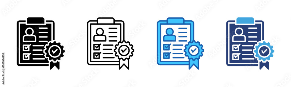 Poster Criteria icon sheet multiple style collection