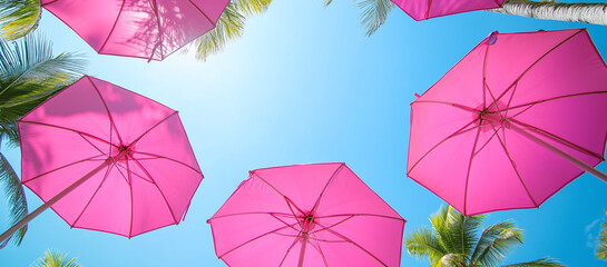 colorful umbrellas on the beach