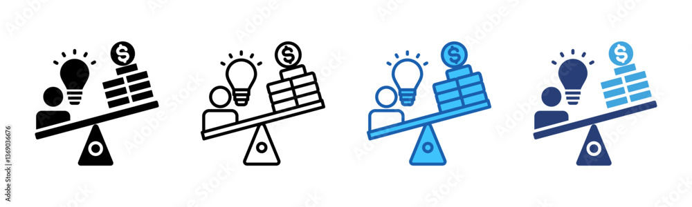 Poster Leverage icon sheet multiple style collection