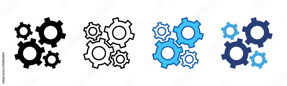 Poster Integration icon sheet multiple style collection