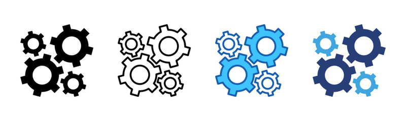 Integration icon sheet multiple style collection