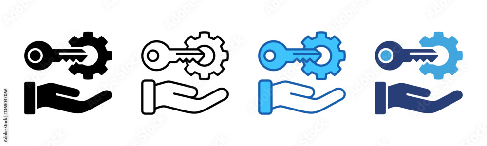 Poster ownership icon sheet multiple style collection