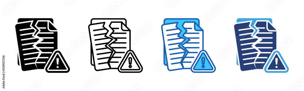 Poster Damage icon sheet multiple style collection