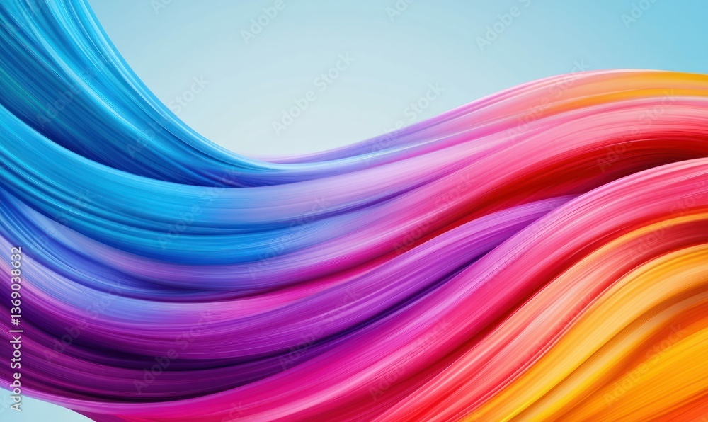Poster a vivid, multicolored wave flows across the frame, creating a dynamic abstract background.