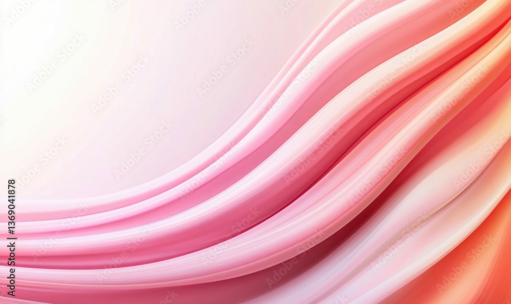 Poster pink wave abstract background with a gradient design creates a smooth, flowing, and visually captiva