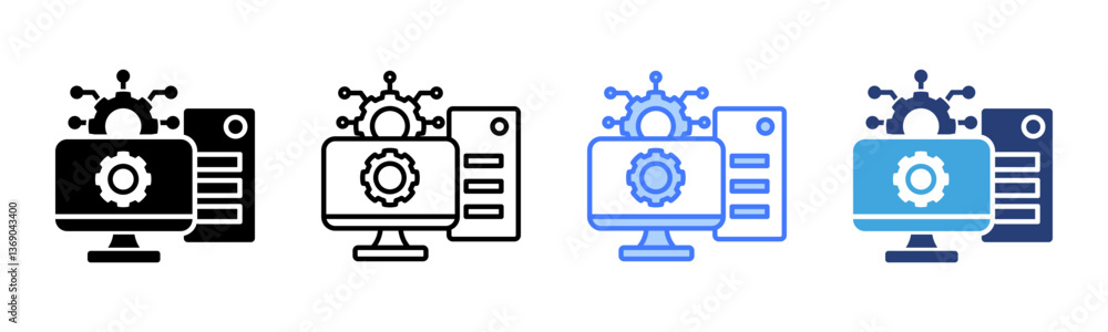Poster It Systems icon sheet multiple style collection