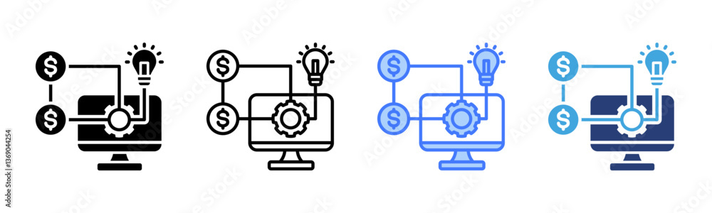 Poster System icon sheet multiple style collection