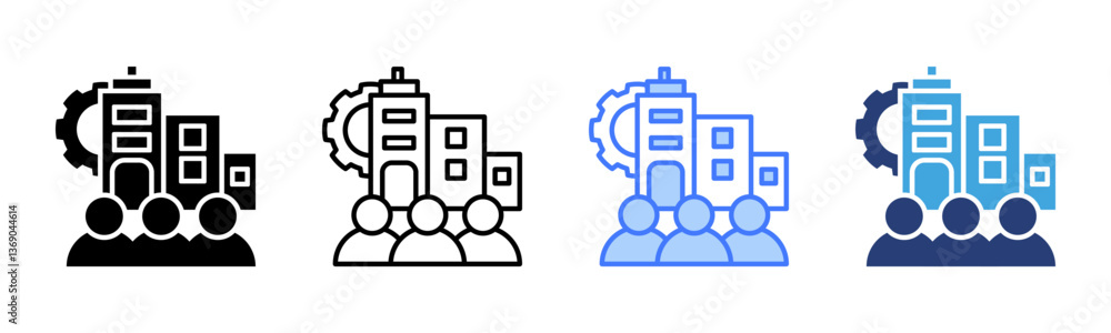 Aufkleber enterprise icon sheet multiple style collection