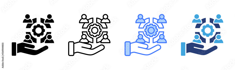 Aufkleber contribution icon sheet multiple style collection