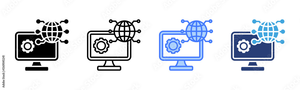 Poster Digital Asset icon sheet multiple style collection