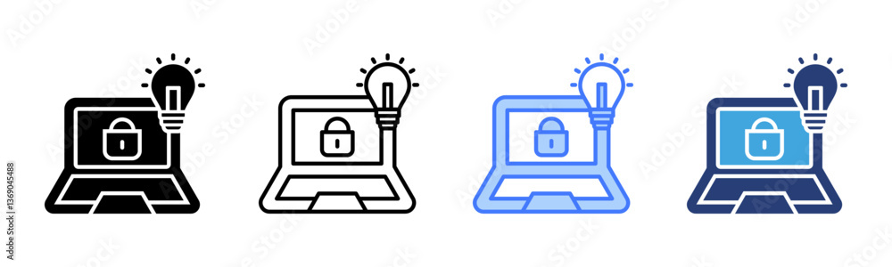 Poster Intellectual Property icon sheet multiple style collection