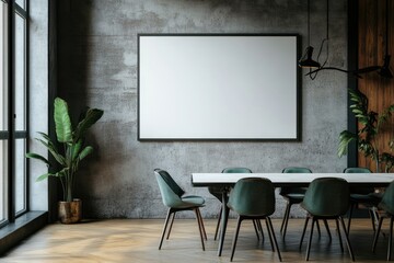High Resolution of Modern Interior of Room with Table and Chairs