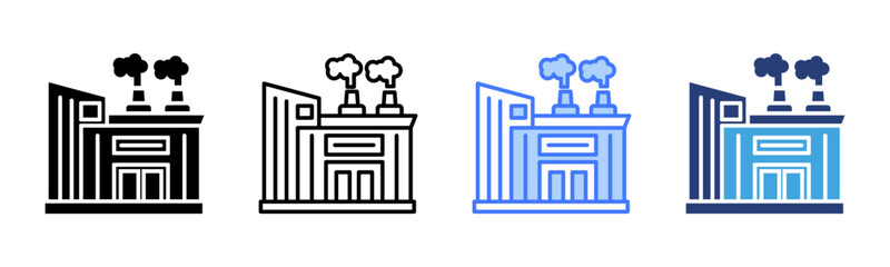 Industry icon sheet multiple style collection