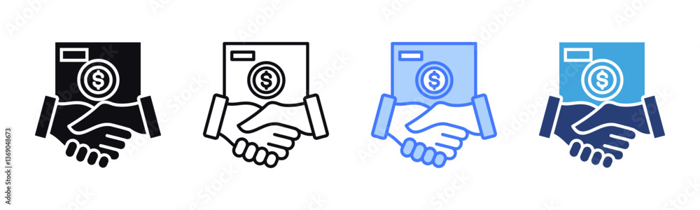 Poster acquisition icon sheet multiple style collection