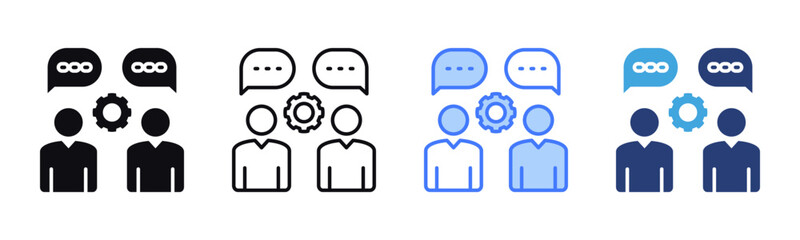 Communication icon sheet multiple style collection