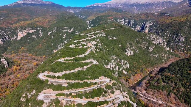 Papingo hairpin road Vikos-Ao&ouml;s National Park, Ioannina, Greece