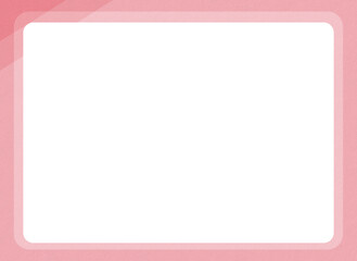 和紙で作成したシンプルなフレーム・テンプレート・レッド　透過ＰＮＧ