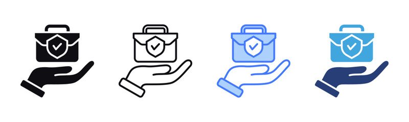 Obraz premium Integrity icon sheet multiple style collection