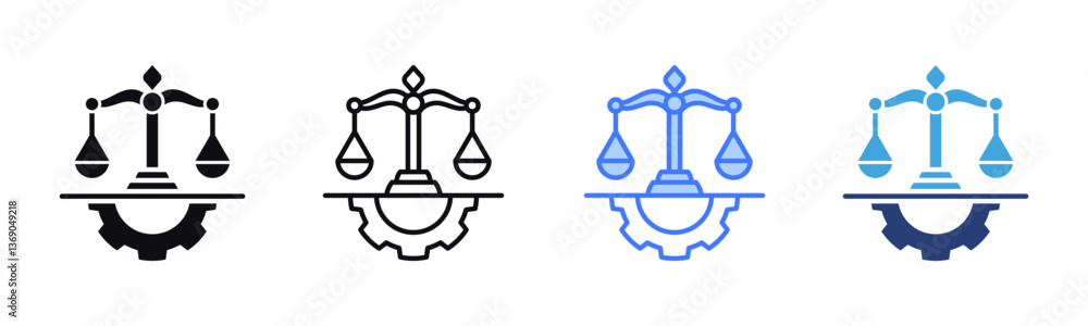 Poster ethics icon sheet multiple style collection