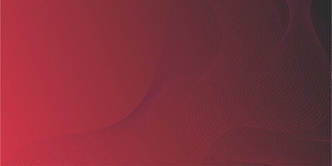 Red gradient background with wavy lines, darkening to black toward the upper right. The background is minimal and modern.
