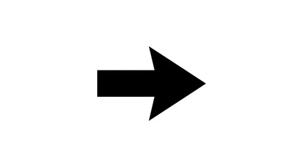Black arrow on white background