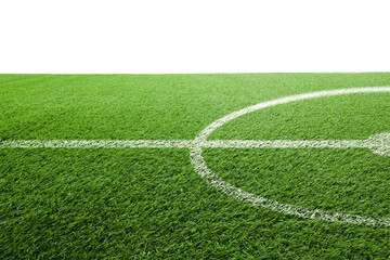 Football field with markings isolated on white