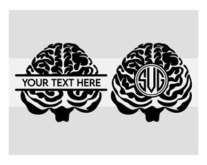 Brain svg, Human Brain Svg, Brain Silhouette, Organ Svg, Human Brain Clipart Svg, Medical Clipart, Mental Health Svg, Brians Vector Images, Human Mind Science, Brain Cut File, Medical Svg, Brain Png, 