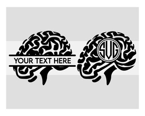 Brain svg, Human Brain Svg, Brain Silhouette, Organ Svg, Human Brain Clipart Svg, Medical Clipart, Mental Health Svg, Brians Vector Images, Human Mind Science, Brain Cut File, Medical Svg, Brain Png, 