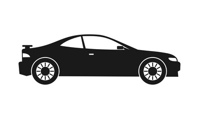 Two door saloon car icon design