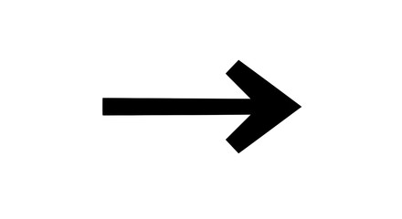Black arrow on white background