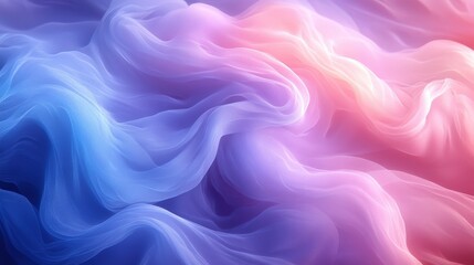 Soft Colorful Fabric Waves in Gradient Flowing Motion
