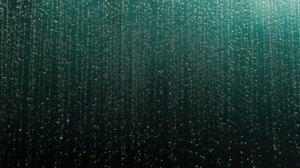 Abstract image of water droplets cascading in aqua and emerald tones.
