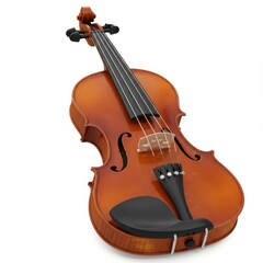 Fototapeta premium Classical violin polished wood isolated on white background