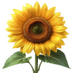 Fototapeta premium Bright sunflower blooms gracefully under a clear blue sky radiating warmth and joy in a summer garden