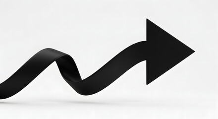 Black arrow on white background