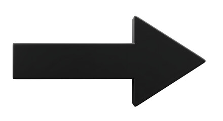 Black arrow on white background