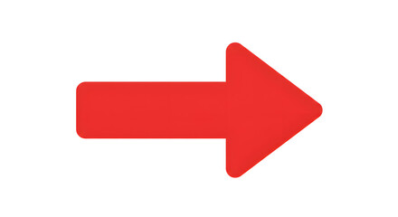 Red arrow on white background