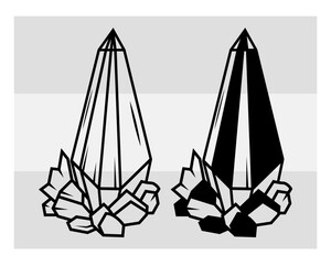 Crystal svg, Gem, Crystal silhouette, Celestial svg, Gemstone, Jewel Crystals, Crystals Files for Cricut, Diamond, Magic Crystals, Clipart, Outline, Cricut, Vector Crystal, Eps, Monogram, 