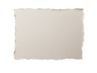 Torn Edge Blank Paper Sheet on White Background for Creative Design and Art Projects