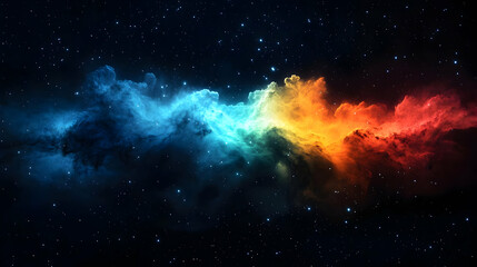 Obraz premium Colorful Nebula In Deep Space