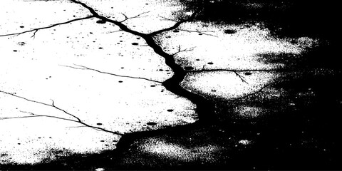 Black and white grainy halftone texture. Dust overlay textured scratched glitch effect for design vector Distress Grunge Texture. Seamless Pattern. Halftone Old, Retro Background. Broken, Cracked.  