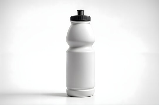 White Water Bottle Mockup for Hydration and Sports Branding